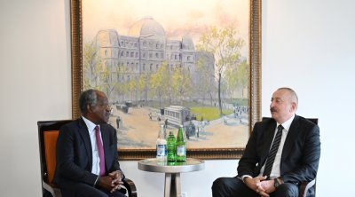 İlham Əliyev Nyu-Yorkda “Global Infrastructure Partners” şirkətinin təsisçisi ilə görüşüb - FOTO
