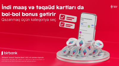 Əməkhaqqı və təqaüd kartlarında bonuslar dövrü başlayır