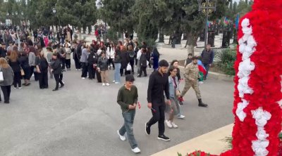 Gəncədə şəhidlərimizin xatirəsi ehtiramla YAD EDİLDİ - VİDEO