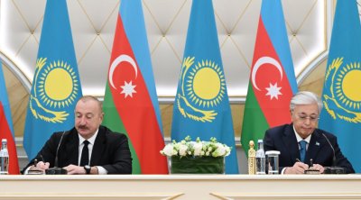 Azərbaycanla Qazaxıstan arasında sənədlər imzalandı - FOTO/VİDEO