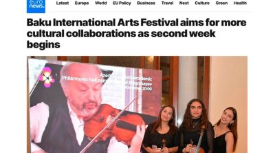 "Euronews" Bakı Beynəlxalq İncəsənət Festivalı və onun iştirakçılarına material həsr edib