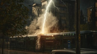 Türkiyədə sərnişinlərlə dolu tramvayı ildırım vurdu