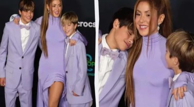 Şakira oğlanları ilə üzə çıxdı - FOTO