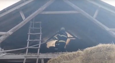 Qəbələnin Nic kəndində güclü yanğın oldu - VİDEO