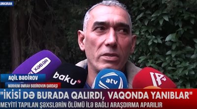 “İcazəsiz otağa girib isinmək üçün od qalayıblar” - VİDEO