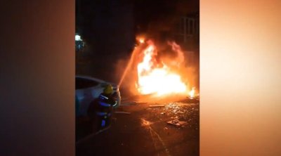 Bakıda obyekt yandı – VİDEO