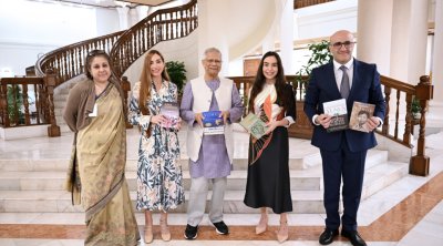 Leyla Əliyeva və Arzu Əliyeva Dəkkədə Nobel Sülh Mükafatı laureatı ilə görüşdü - FOTO