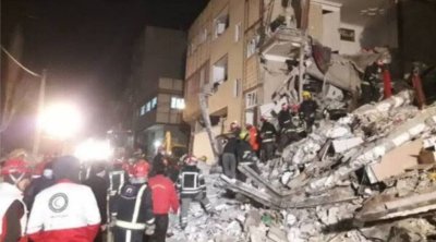 Tehranda bina çökdü, dağıntılar altında qalanlar var