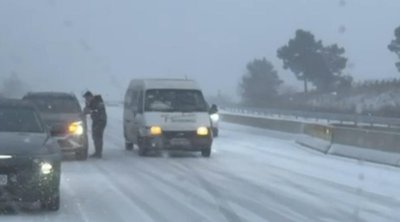 Bakı-Şamaxı yolunda hərəkət çətinləşdi - VİDEO
