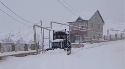 Quba-Xınalıq yolu qardan belə TƏMİZLƏNİR &ndash; VİDEO