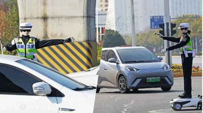 Çində robot YOL POLİSLƏRİ - FOTO