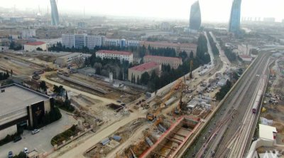 Bakıda yeni avtomobil yolunun tikintisi: Hansı işlər görülüb? - FOTO