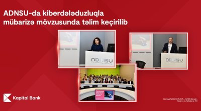 Kapital Bank ADNSU-da kiberdələduzluqla mübarizə mövzusunda təlim keçirib