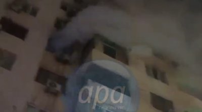 Abşeron Gənclər Şəhərciyində yanğın olub - VİDEO