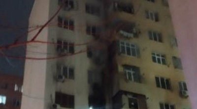 Abşeron Gənclər Şəhərciyində yanğın olub - VİDEO