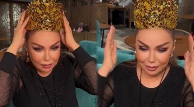 Başına tac taxıb, güzgü önünə keçdi - VİDEO