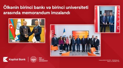 Ölkənin birinci bankı və birinci universiteti arasında memorandum imzalandı
