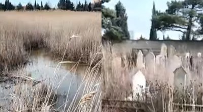 Zabrat qəbiristanlığı baxımsız halda: Sakinlər yaxınlarını ziyarət edə bilmirlər - VİDEO