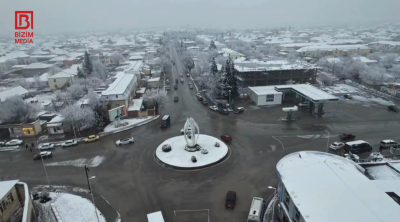 Kürdəmir rayonu da ağ örpəyə büründü - VİDEO