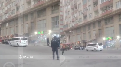 Səhər saatlarında Bakıda obyektdə partlayış oldu - VİDEO