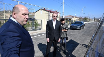 İlham Əliyev Xocavənd kəndində - FOTO