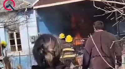 Ağcabədidə 4 otaqlı ev əşyaları ilə birlikdə yandı &ndash; FOTO