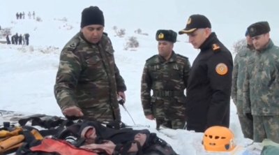 Zəngəzur Milli Parkında qar uçqunu ilə bağlı təlim keçirildi – VİDEO