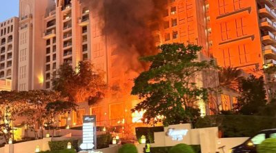 Dubayın 5 ulduzlu hotelinə raket düşüb, ölənlər var - VİDEO