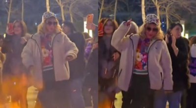 Brilliant Dadaşovanın tonqal ətrafında rəqsi &ndash; VİDEO