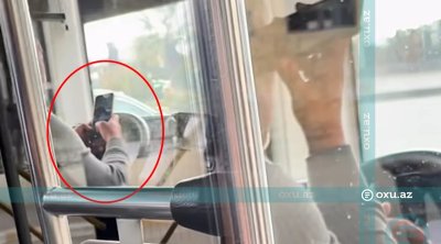 Sumqayıtda sərnişinləri təhlükəyə atan avtobus sürücüsü CƏZALANDIRILDI - VİDEO