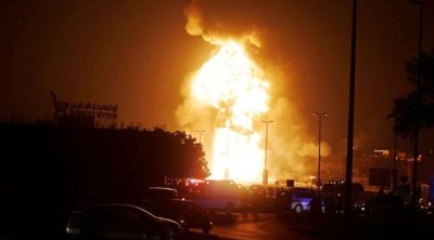 Bağdadda hava limanı yaxınlığında partlayış baş verib - VİDEO