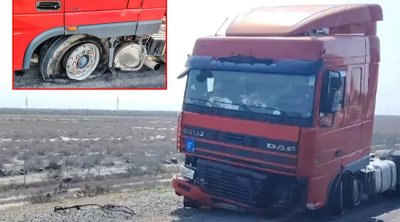 Ələt-Astara yolunda hərəkətdə olan yük avtomobilinin TƏKƏRİ PARTLADI &ndash; VİDEO