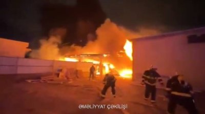 Baksol yolundakı yanğın yerinə polislər CƏLB OLUNUB - VİDEO