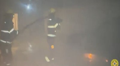 Kürdəmirdə avtomobil yandı - VİDEO