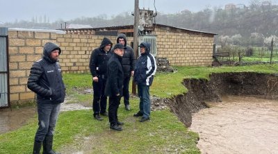 Qusar rayonunda yağışlı hava şəraitinin yaratdığı fəsadlar aradan qaldırılır