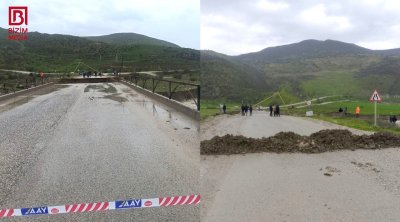 Siyəzəndə güclü selin fəsadları aradan qaldırılır &ndash; FOTO/VİDEO