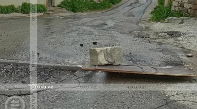 Masazırda su xətti partladı: İçməli su günlərdir ki, yola axır – FOTO