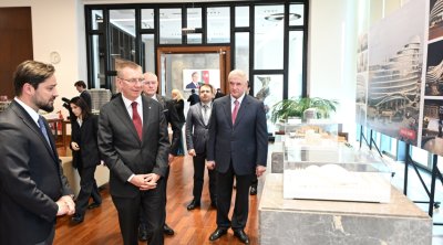 Latviya Prezidenti &ldquo;Bakı Ağ Şəhər&rdquo;də - FOTO