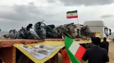 İranda məhv edilmiş ABŞ hərbi texnikası nümayiş etdirildi - VİDEO