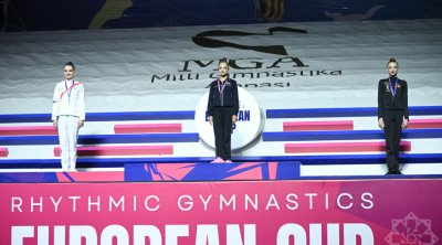 Bədii gimnastika üzrə Avropa Kubokunda ilk mükafatçılar bəlli olub - FOTO