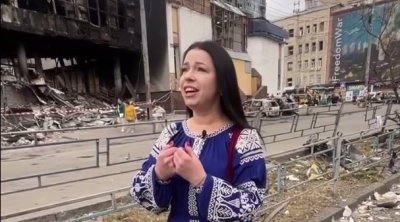Kiyevdə dağıntılar arasında &ldquo;Mənim Kiyevim&rdquo; mahnısı &ndash; VİDEO