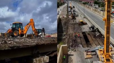Bakıda yeni körpü tikilir - VİDEO