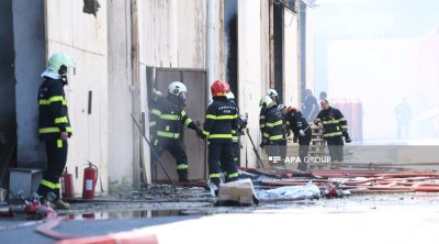Keşlədə yanan obyekt tam söndürüldü - FOTO