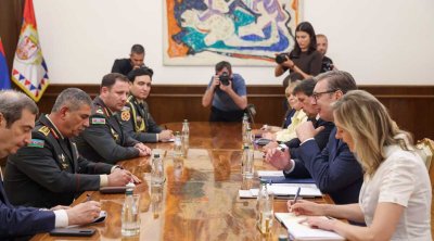 Zakir Həsənov Aleksandr Vuçiçin qəbulunda - FOTO