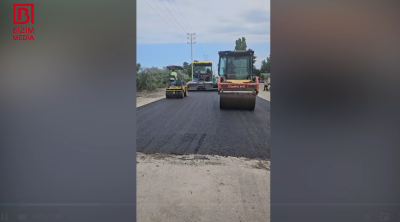 Nabrana gedən çökmüş yol bərpa edildi – VİDEO