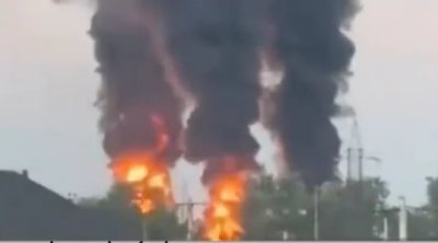 Ukrayna PUA-larının hücumu: Rusiyada növbəti neft bazası yanır &ndash; FOTO/VİDEO