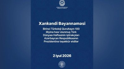 "Türk Dünyası Həftəsi" iştirakçıları tərəfindən Xankəndi Bəyannaməsi qəbul olundu