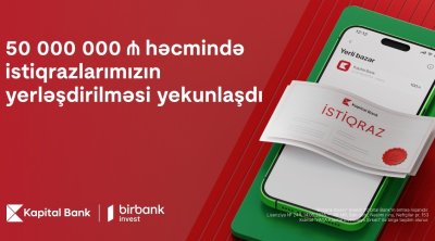 Kapital Bank-ın istiqrazlarına tələbat buraxılış həcmini üç dəfəyə yaxın üstələdi