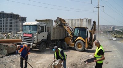 Yanğına səbəb olan sahələr təmizləndi –FOTO/VİDEO