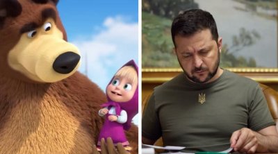 Zelenski "Maşa və Ayı"nın yaradıcılarına qarşı sanksiyalar tətbiq etdi